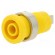 Socket | 4mm banana | 36A | yellow | nickel plated | on panel,screw фото 1