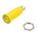 Socket | 4mm banana | 37mm | yellow-green | nickel plated | brass | 20A image 1