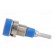 Socket | 2mm banana | 10A | 23mm | blue | Mounting: soldered,on panel image 3