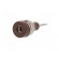 Socket | 2mm banana | 10A | 23mm | brown | soldered,on panel | insulated image 2