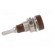 Socket | 2mm banana | 10A | 23mm | brown | soldered,on panel | insulated image 7