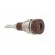 Socket | 2mm banana | 10A | 23mm | brown | soldered,on panel | insulated image 8