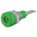 Socket | 2mm banana | 10A | 23mm | green | soldered,on panel | insulated image 1