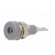 Socket | 2mm banana | 10A | 23mm | grey | soldered,on panel | insulated image 2