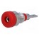 Socket | 2mm banana | 10A | 23mm | red | on panel,screw | insulated image 1