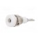 Socket | 2mm banana | 10A | 23mm | white | soldered,on panel | insulated image 2