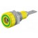 Socket | 2mm banana | 10A | 23mm | yellow-green | insulated | 60VDC фото 1