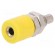 Socket | 2mm banana | 10A | 33VAC | 70VDC | yellow | insulated | -40÷110°C paveikslėlis 1
