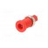 Socket | 2mm banana | 10A | 600V | 25mm | red | on panel,screw | insulated image 2