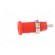 Socket | 2mm banana | 10A | 600V | 25mm | red | on panel,screw | insulated image 3