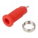 Socket | 2mm banana | 10A | 600V | 25mm | red | on panel,screw | insulated image 1