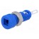 Socket | 2mm banana | 6A | Overall len: 21mm | blue | insulated image 1