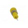 Socket | 2mm banana | 6A | Overall len: 21mm | yellow | on panel,screw image 5