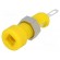 Socket | 2mm banana | 6A | Overall len: 21mm | yellow | on panel,screw image 1