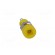 Socket | 2mm banana | 6A | Overall len: 21mm | yellow | on panel,screw image 9