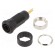 Socket | 2mm banana | Overall len: 29mm | black | soldered | insulated image 1