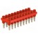 Socket strip | 2mm banana | red | 70VDC | 10A | 33VAC | Sockets: 20 | 12mm image 1