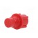 Bottom cartridge cap | red | screwed rod | polyetylene image 2