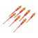 Kit: screwdrivers | Pcs: 8 | insulated | 1kVAC | slot | for electricians image 1
