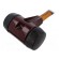 Hammer | 325mm | W: 175mm | 2.77kg | 80mm | round | rubber | wood | SIMPLEX image 2