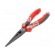 Pliers | half-rounded nose,elongated | 205mm | Cut: with side face image 1