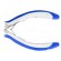Pliers | half-rounded nose,elongated | ESD | B: 33mm | C: 10mm | D: 6.4mm paveikslėlis 4
