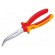 Pliers | insulated,curved,half-rounded nose | steel | 200mm image 1