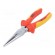 Pliers | insulated,half-rounded nose,universal,elongated | 200mm image 1