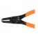 Pliers | for circlip | internal | 12÷25mm | Pliers len: 140mm | angular image 2