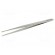 Tweezers | 140mm | Blades: elongated | Blade tip shape: rounded image 1