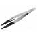 Tweezers | non-magnetic | Tip width: 2mm | Blade tip shape: rounded image 1