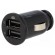 USB power supply | USB A socket x2 | Sup.volt: 12VDC | black image 1