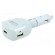 USB power supply | USB A socket x3 | Sup.volt: 12÷24VDC | white image 1