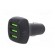 USB power supply | USB A socket x3 | Sup.volt: 12÷24VDC | black image 2