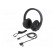 Wireless headphones with microphone | black | 20÷22000Hz | 10m | 32Ω paveikslėlis 1