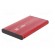 Hard discs housing: 2,5" | PnP | SATA III,USB 3.0 | 127x75x12mm | red image 6
