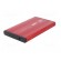 Hard discs housing: 2,5" | PnP | SATA III,USB 3.0 | 127x75x12mm | red image 2