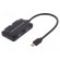 Hub USB | USB A 3.0 x4 | USB 3.0,USB 3.1 | black | Number of ports: 4 image 1
