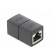 RJ 45 coupler | black | connection 1: 1 | RJ45 socket,both sides image 3