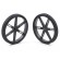 Wheel | black | Shaft: D spring | push-in | Ø: 80mm | Shaft dia: 3mm image 1