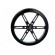 Wheel | black | Shaft: D spring | push-in | Ø: 80mm | Shaft dia: 3mm image 3