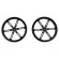 Wheel | black | Shaft: D spring | Pcs: 2 | push-in | Ø: 90mm | W: 10mm image 1