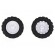 Wheel | black | Shaft: D spring | Pcs: 2 | push-in | Ø: 42mm | W: 19mm image 1