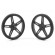 Wheel | black | Shaft: D spring | Pcs: 2 | push-in | Ø: 70mm | W: 8mm image 1