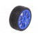 Wheel | blue | Shaft: smooth | screw | Ø: 65mm | Plating: rubber | W: 26mm image 2