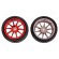 Wheel | red | Shaft: smooth | screw | Ø: 65mm | Plating: rubber | W: 26mm image 1