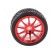 Wheel | red | Shaft: smooth | Pcs: 2 | screw | Ø: 65mm | Plating: rubber image 3