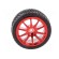 Wheel | red | Shaft: smooth | screw | Ø: 65mm | Plating: rubber | W: 26mm image 3