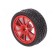 Wheel | red | Shaft: smooth | Pcs: 2 | screw | Ø: 65mm | Plating: rubber image 4
