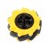 Wheel | yellow-black | Shaft: screw | screw | Ø: 80mm | Plating: rubber image 1